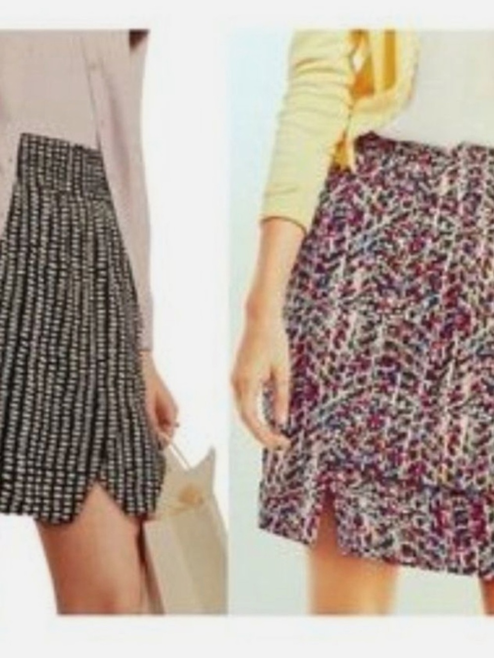 CAbi Reversible Faux Wrap Pull- on Skirt Multicolor